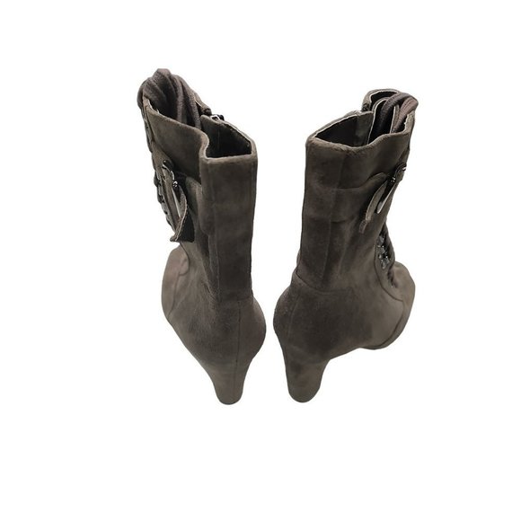 Sam Edelman “Belmont” Suede Ankle Boot Woman's Size 9 Ankle Lace Up Heel Zip New - Picture 10 of 16